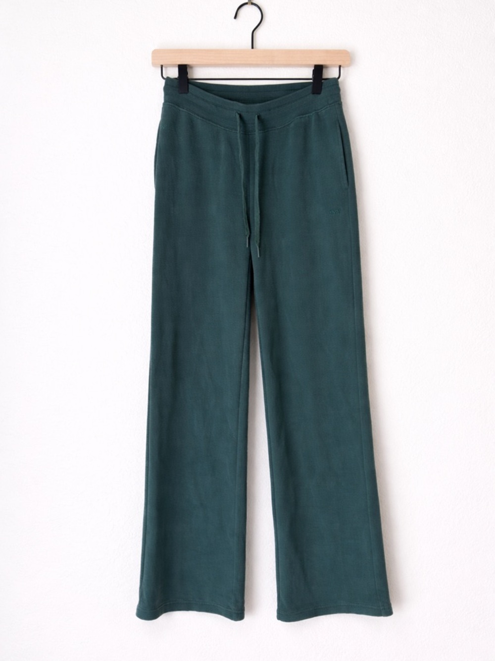 TNA Aritzia Wafflex Marks Pant Green XS Waffle Knit Wide Leg Lounge Pants